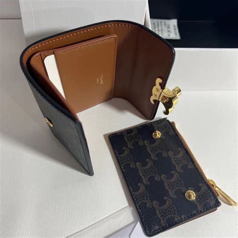 COMPACT WALLET WITH COIN TRIOMPHE in .